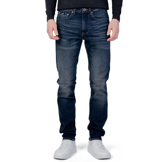 Blue Elastane Jeans & Pant