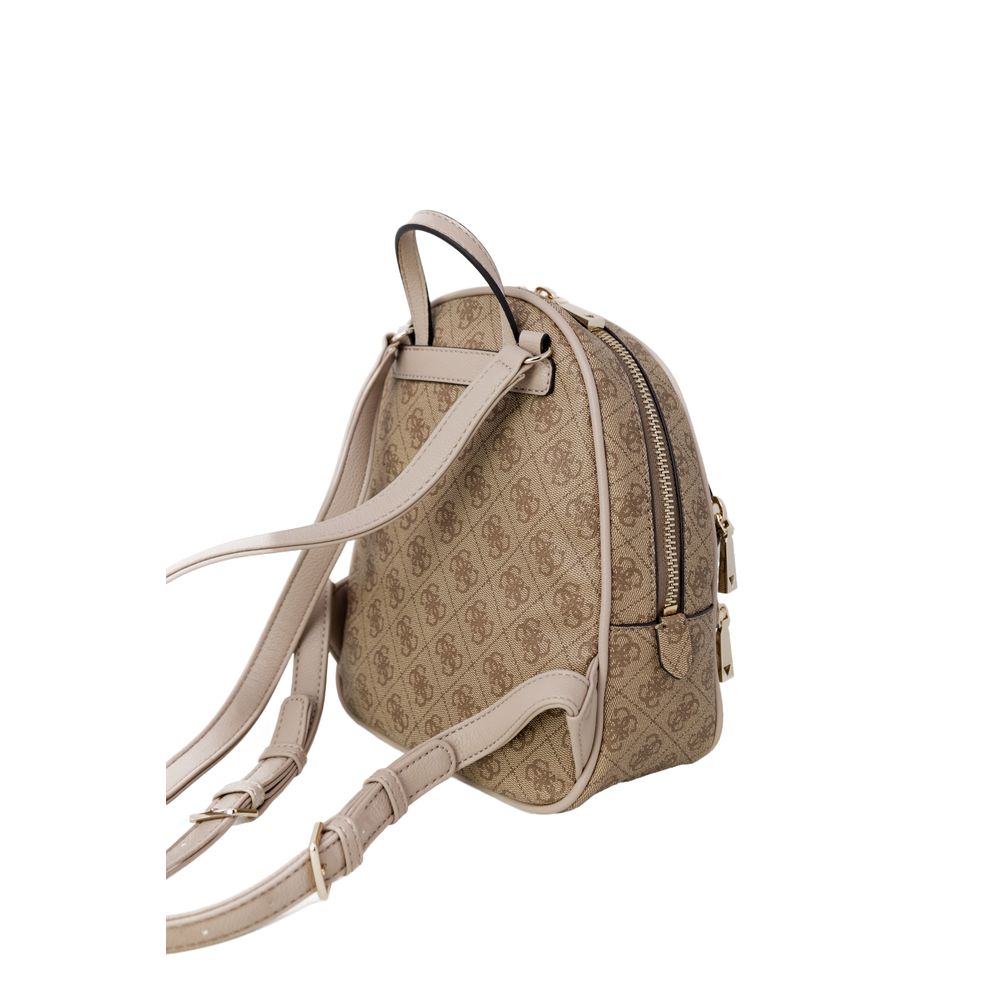 Beige Polyethylene Backpack