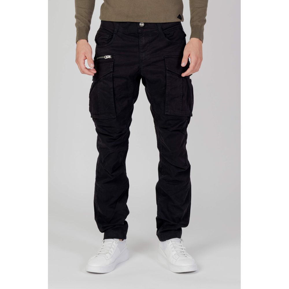 Black Cotton Jeans & Pant