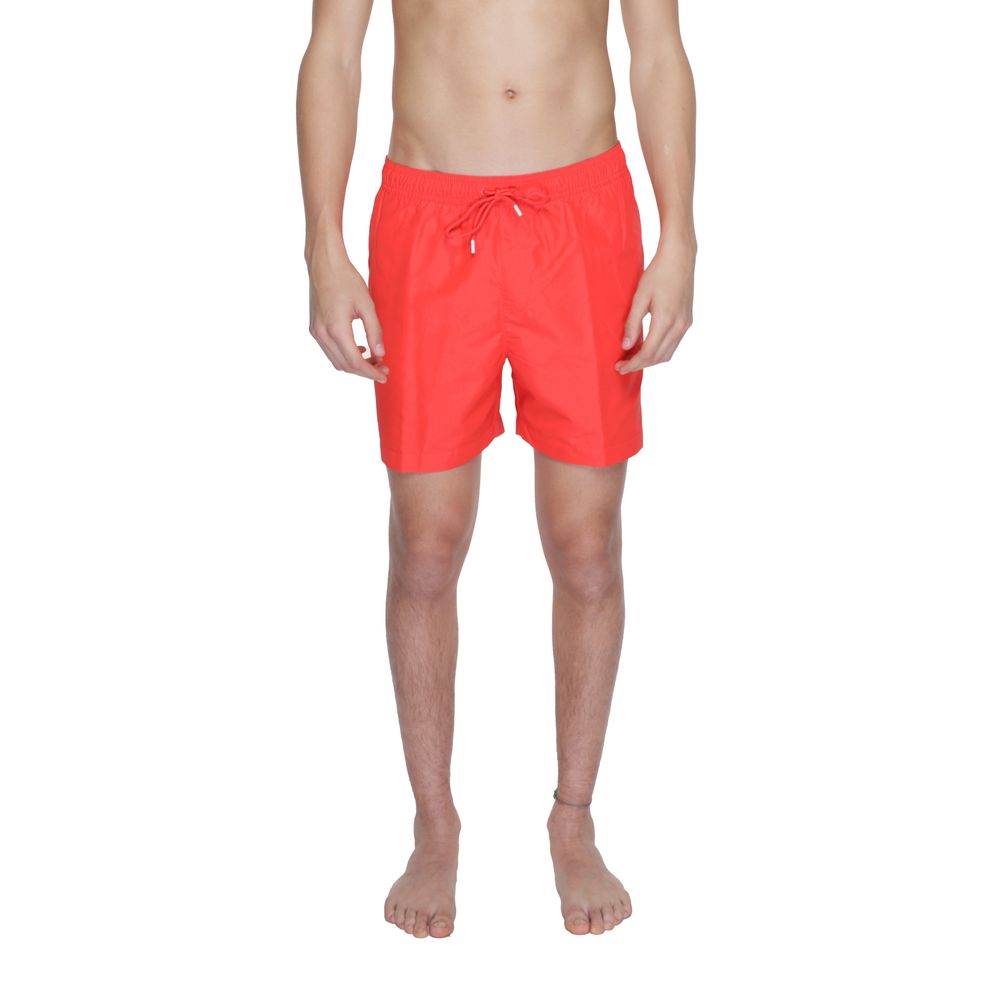 Red Recycled Polyester Swimwear