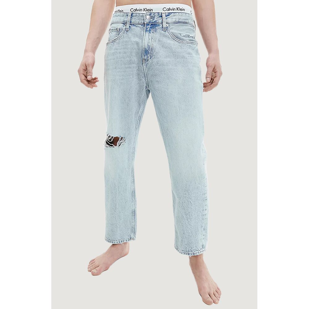 Light Blue Cotton Jeans & Pant