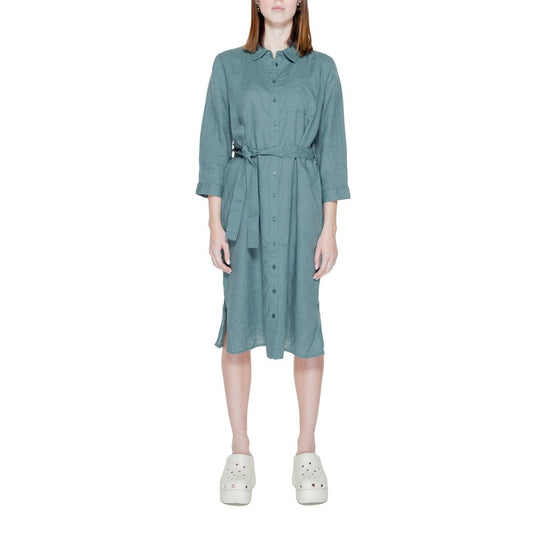 Green Linen Dress