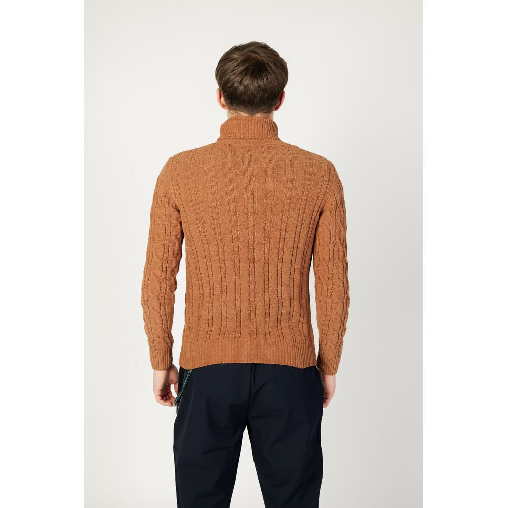 Brown Synthetic Material Sweater