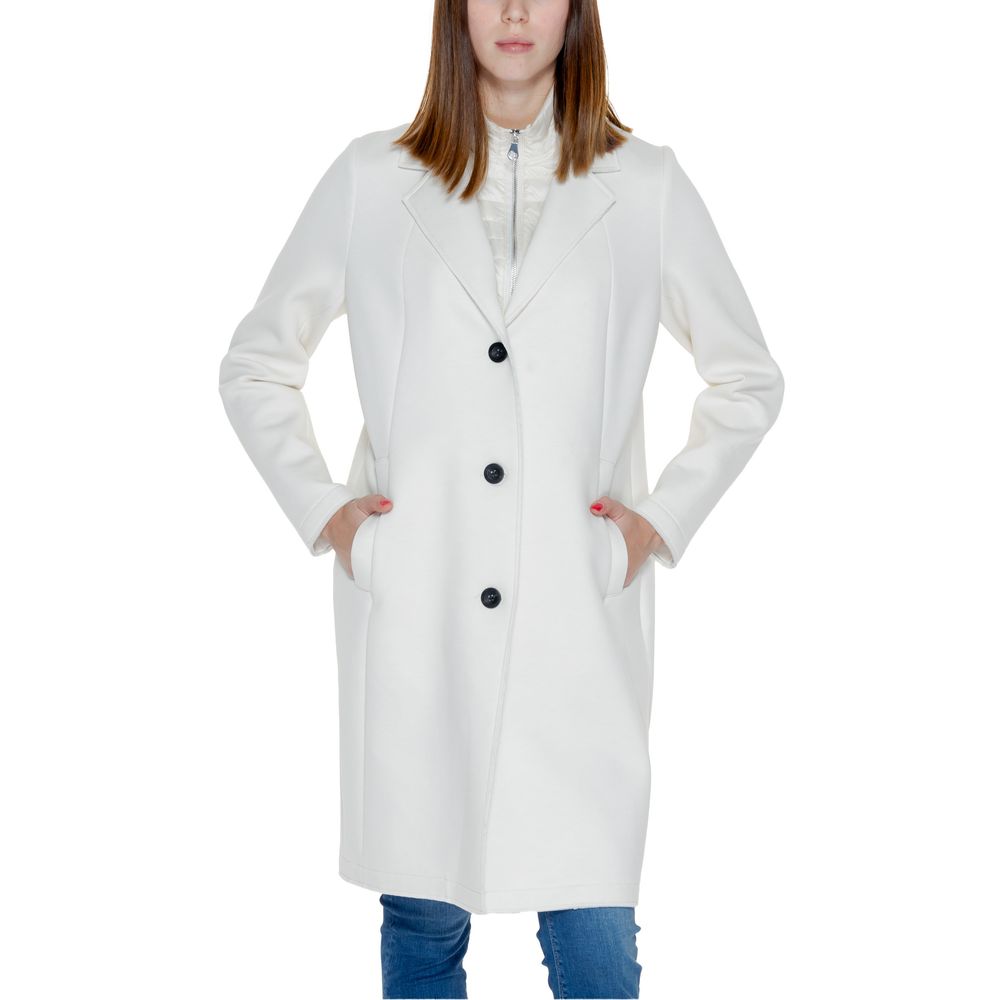 White Polyester Jackets & Coat