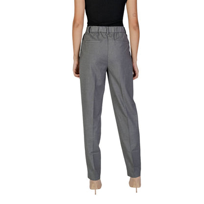 Gray Polyester Jeans & Pant