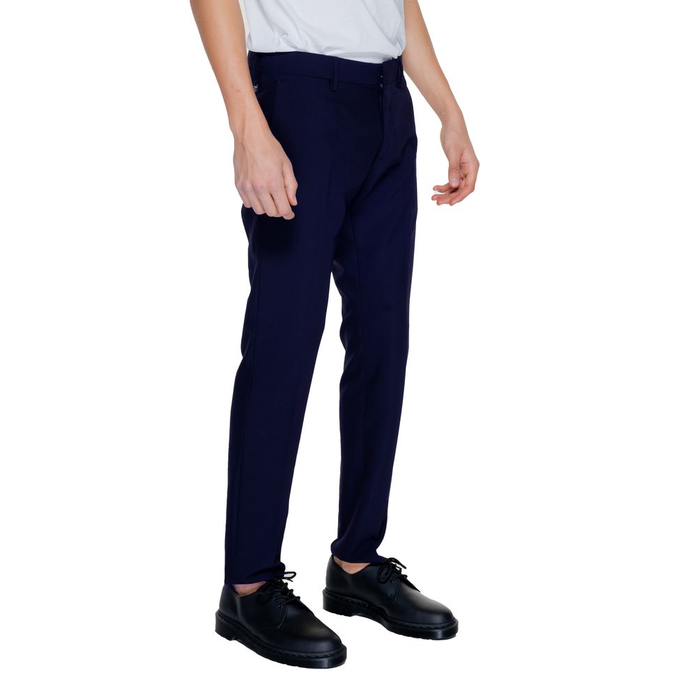 Blue Polyester Jeans & Pant