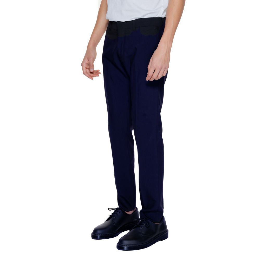 Blue Polyester Jeans & Pant