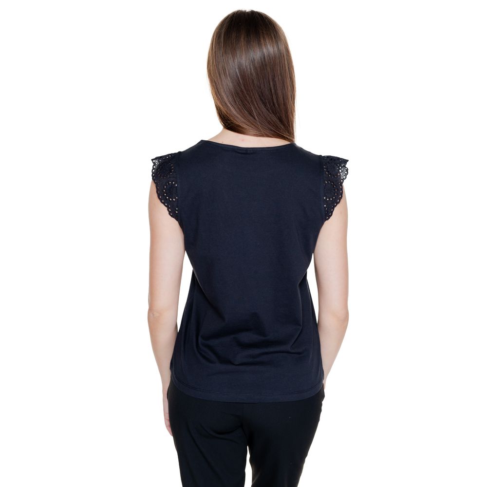 Black Recycled Cotton Tops & T-Shirt