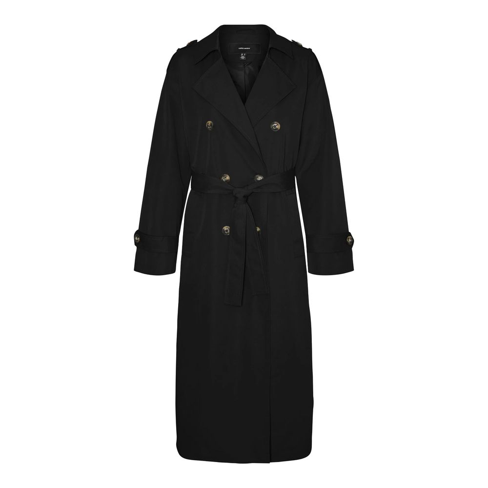 Black Polyester Jackets & Coat