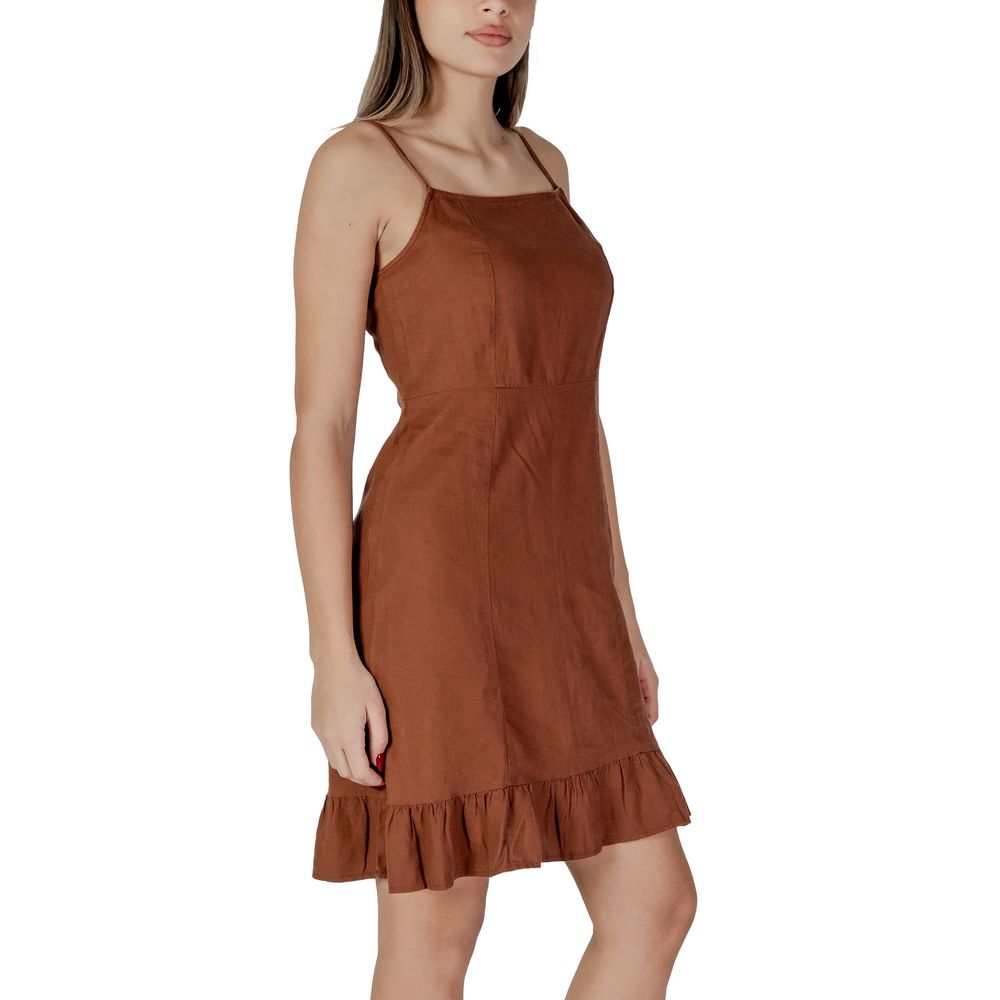 Brown Linen Dress