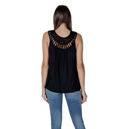 Black Viscose Tops & T-Shirt