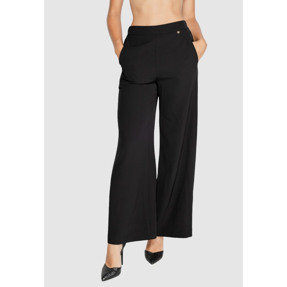 Black Polyester Jeans & Pant