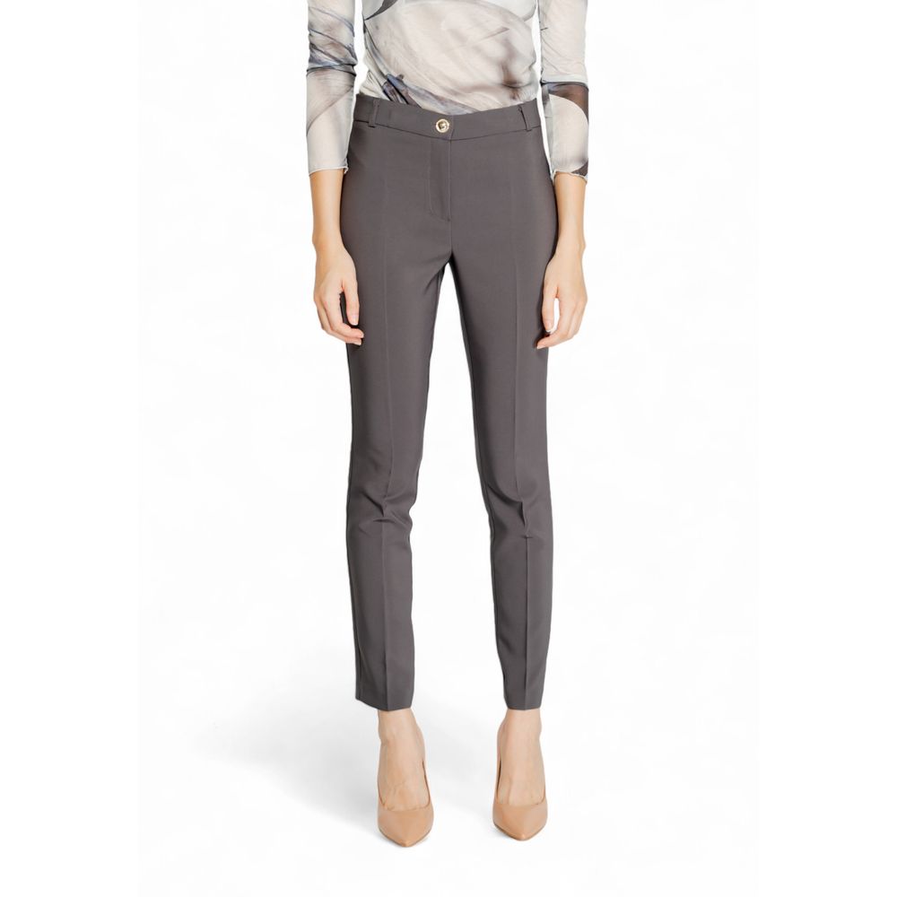 Gray Polyester Jeans & Pant