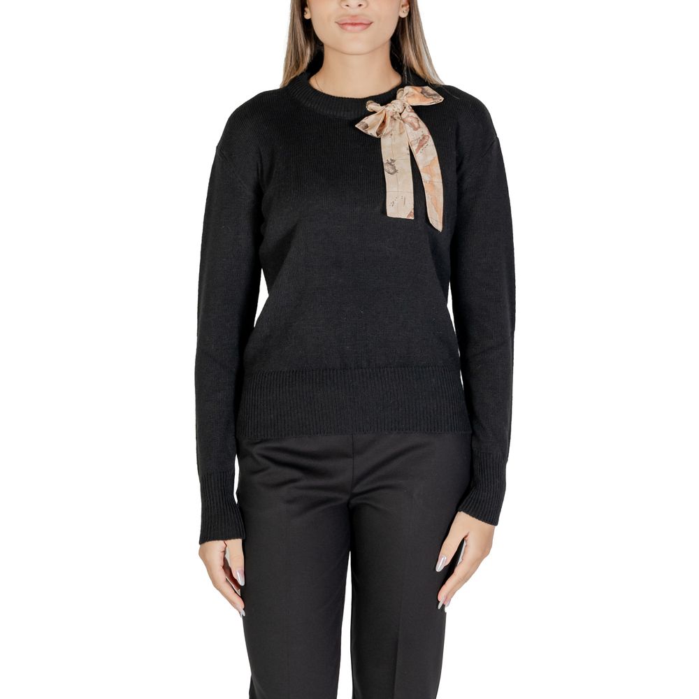 Black Polyester Sweater