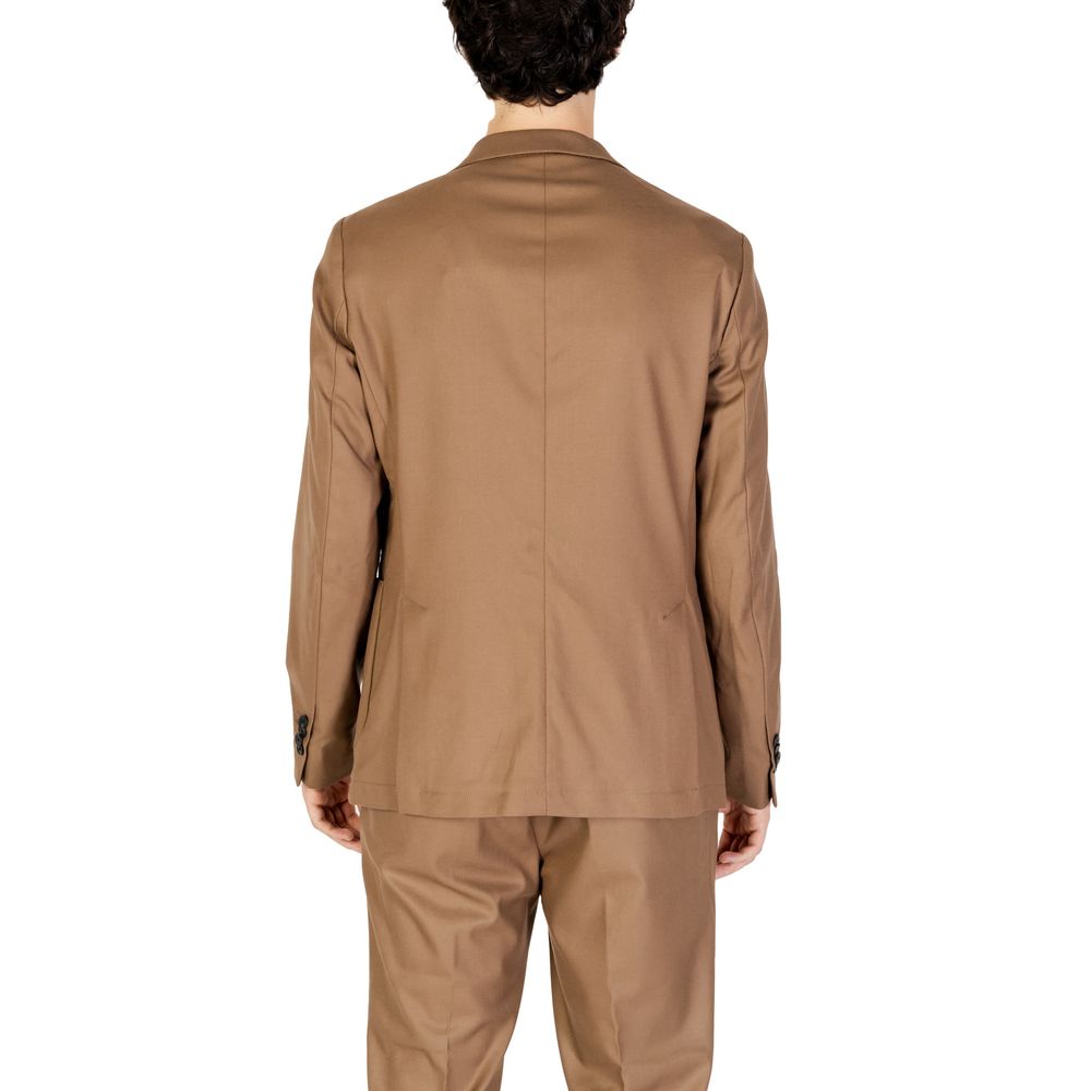 Beige Polyester Blazer