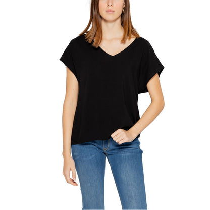 Black Viscose Tops & T-Shirt