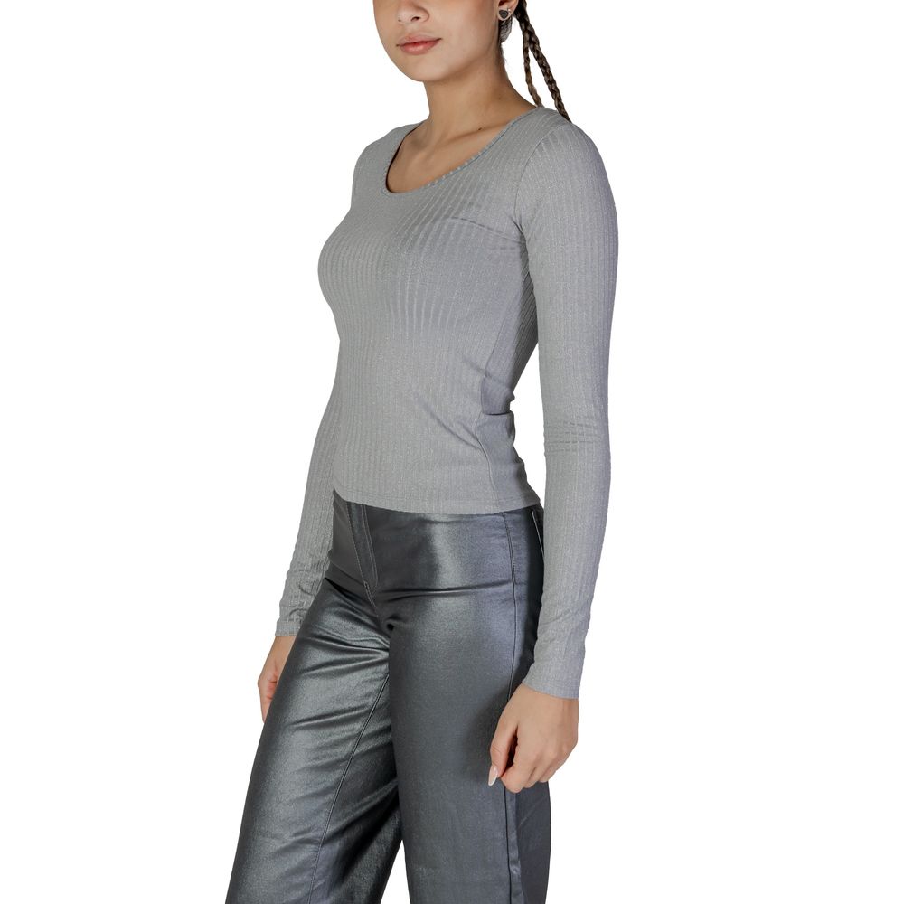 Silver Recycled Polyester Tops & T-Shirt