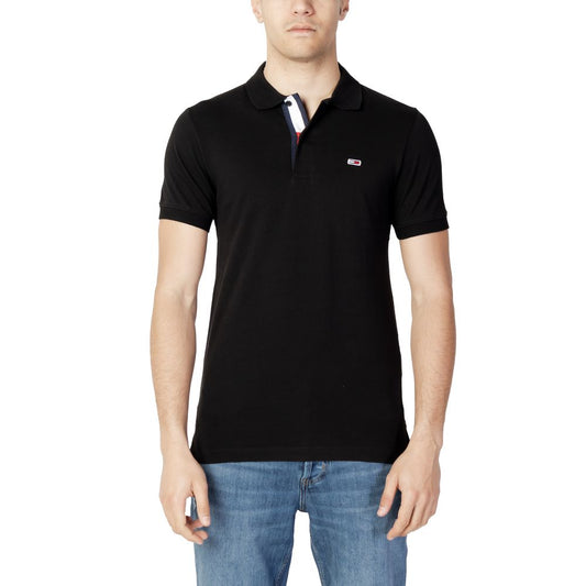 Black Cotton Polo Shirt