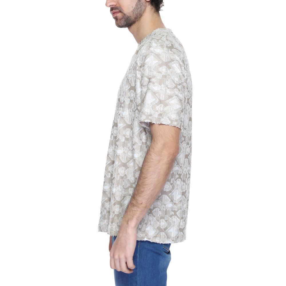 Beige Polyester T-Shirt