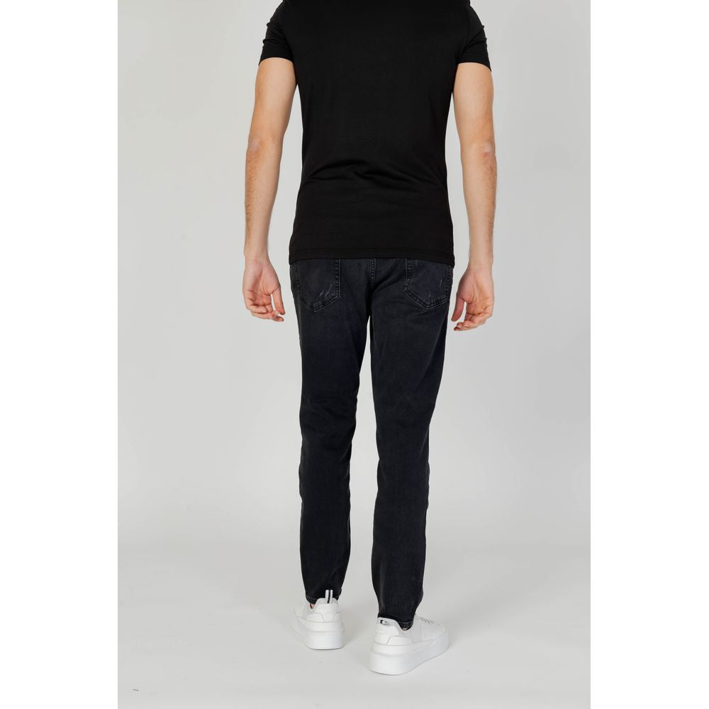 Black Cotton Jeans & Pant