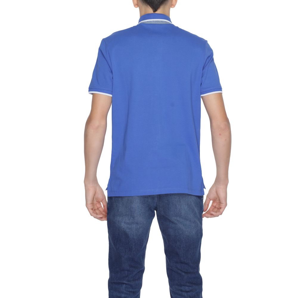 Blue Cotton Polo Shirt