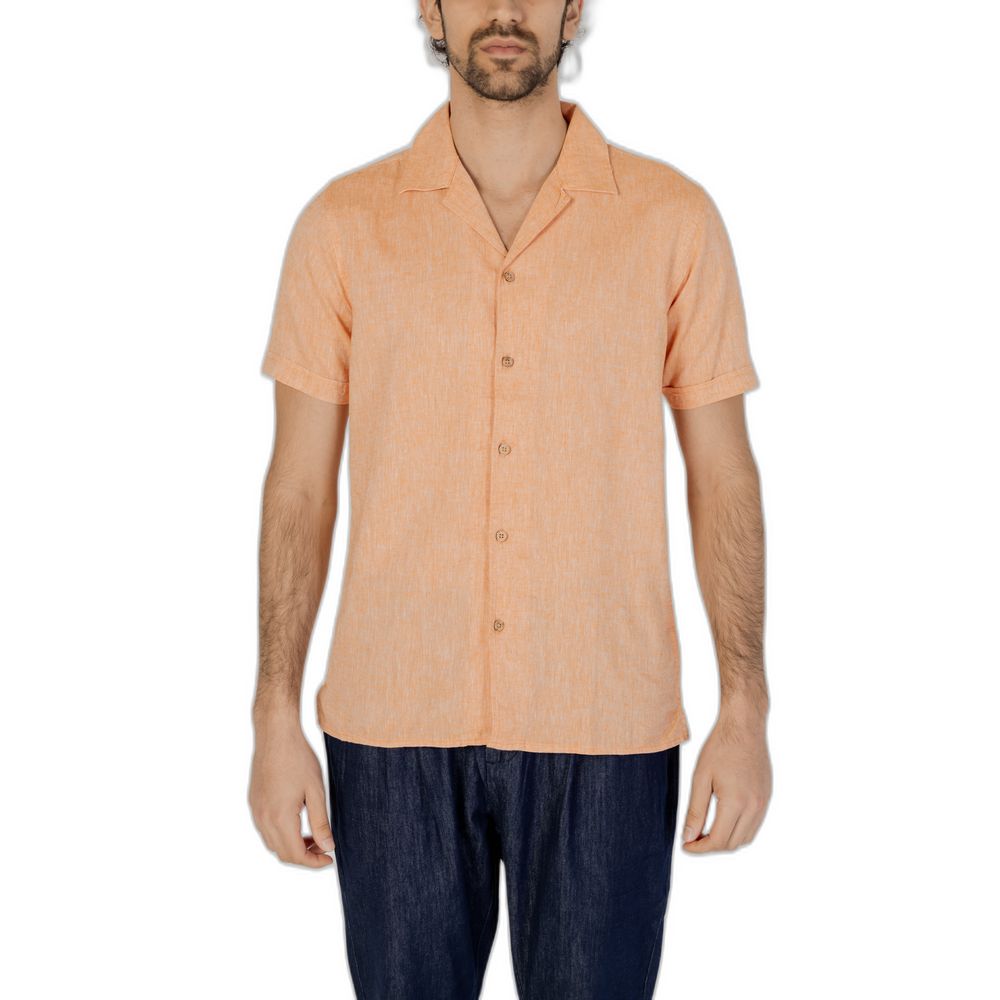 Orange Linen Shirt