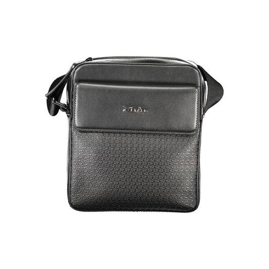 Black Polyester Men Shoulder Bag