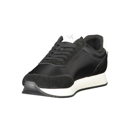 Black Polyester Sneaker