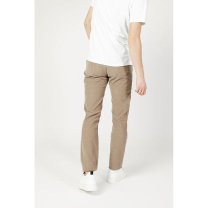 Beige Cotton Jeans & Pant