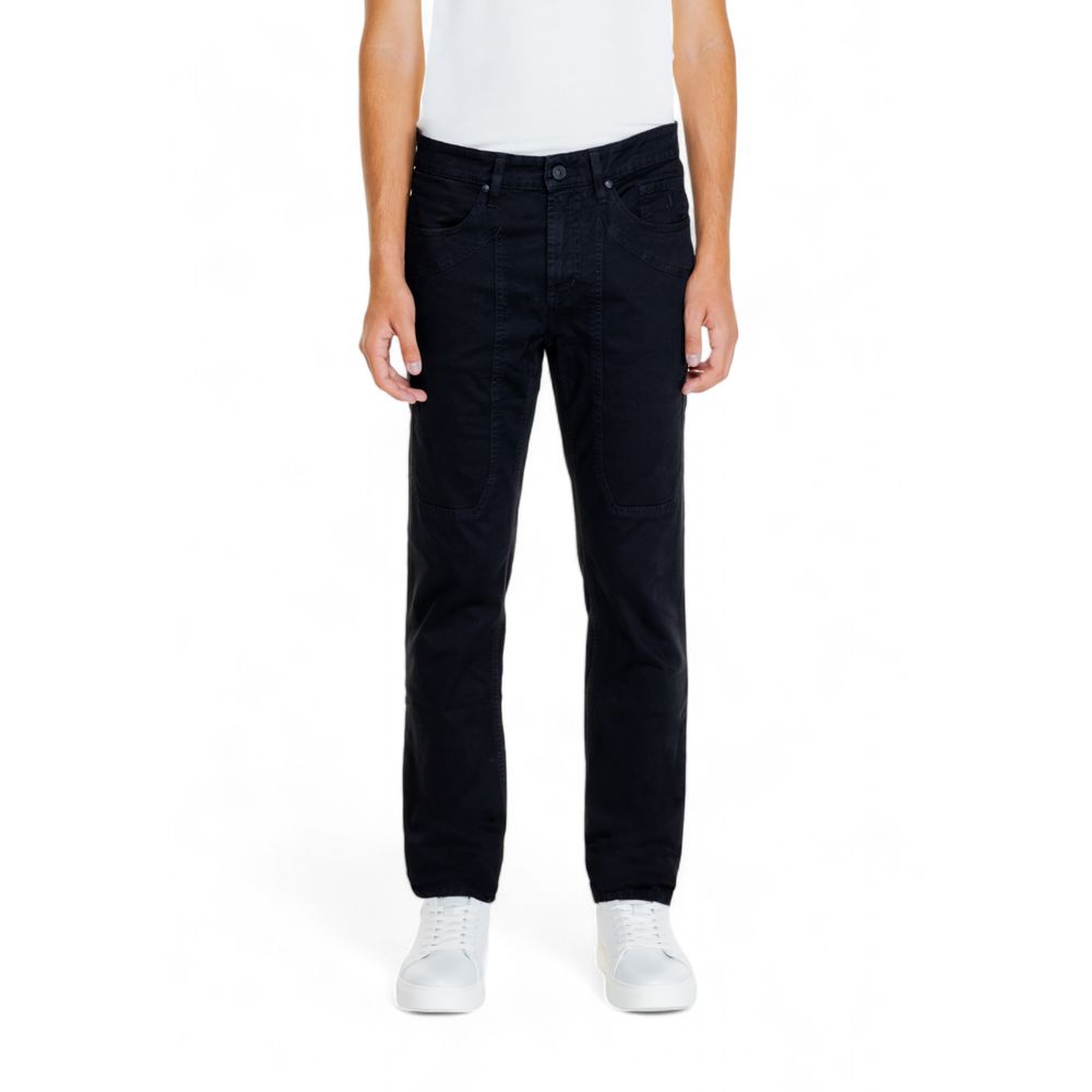 Black Cotton Jeans & Pant