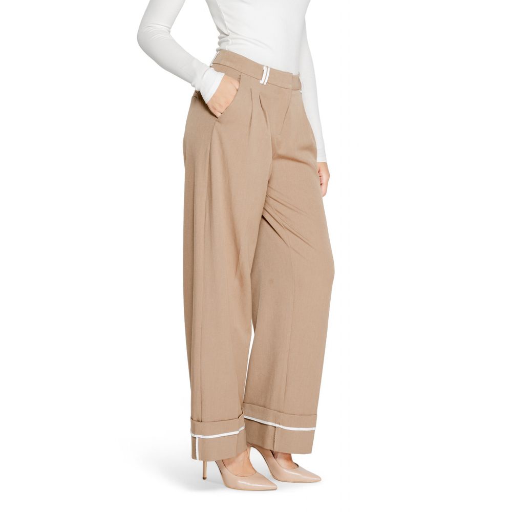 Brown Recycled Polyester Jeans & Pant