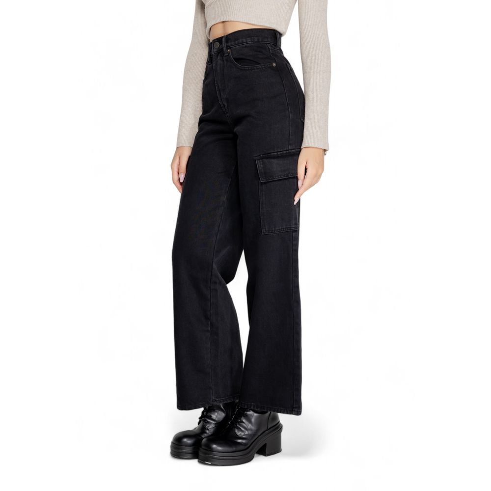 Black Cotton Jeans & Pant