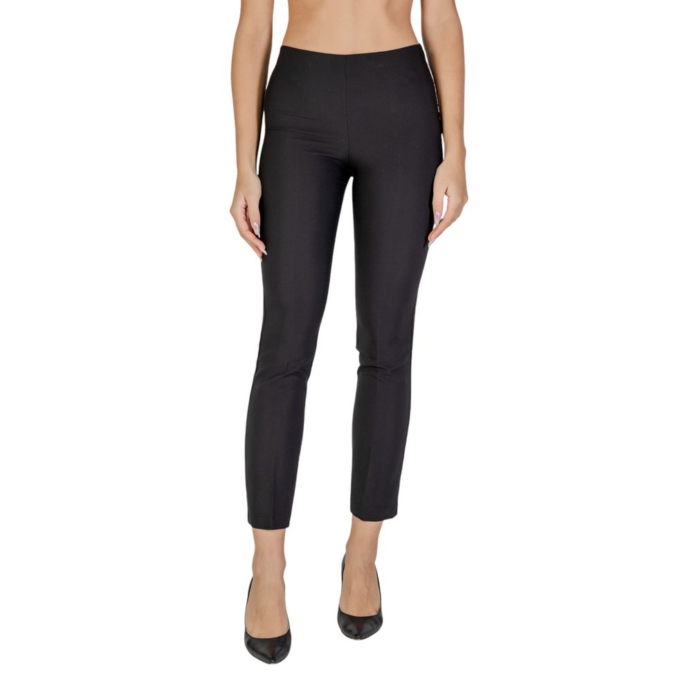 Black Polyester Jeans & Pant