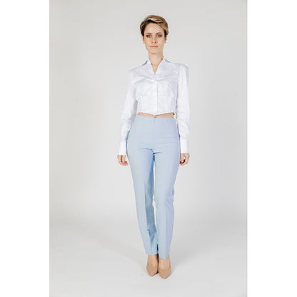 Blue Polyester Jeans & Pant