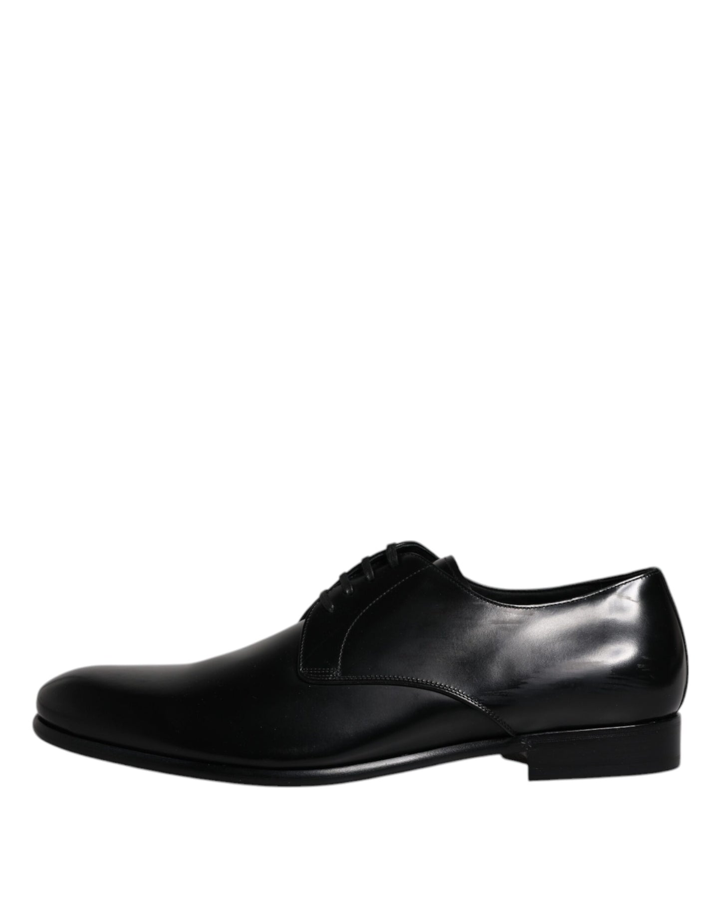 Black Leather Lace Up Men Derby Formal Shoes