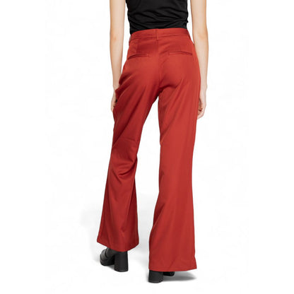 Red Polyester Jeans & Pant