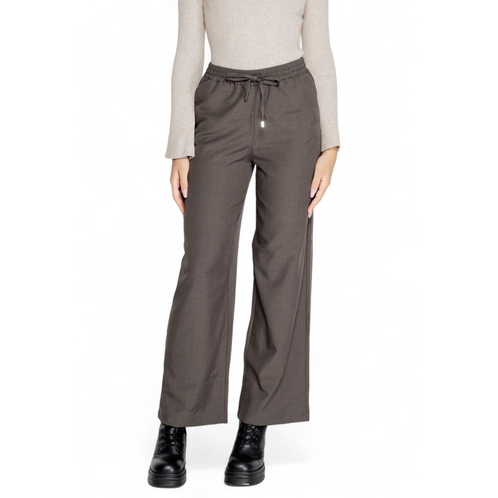 Gray Polyester Jeans & Pant