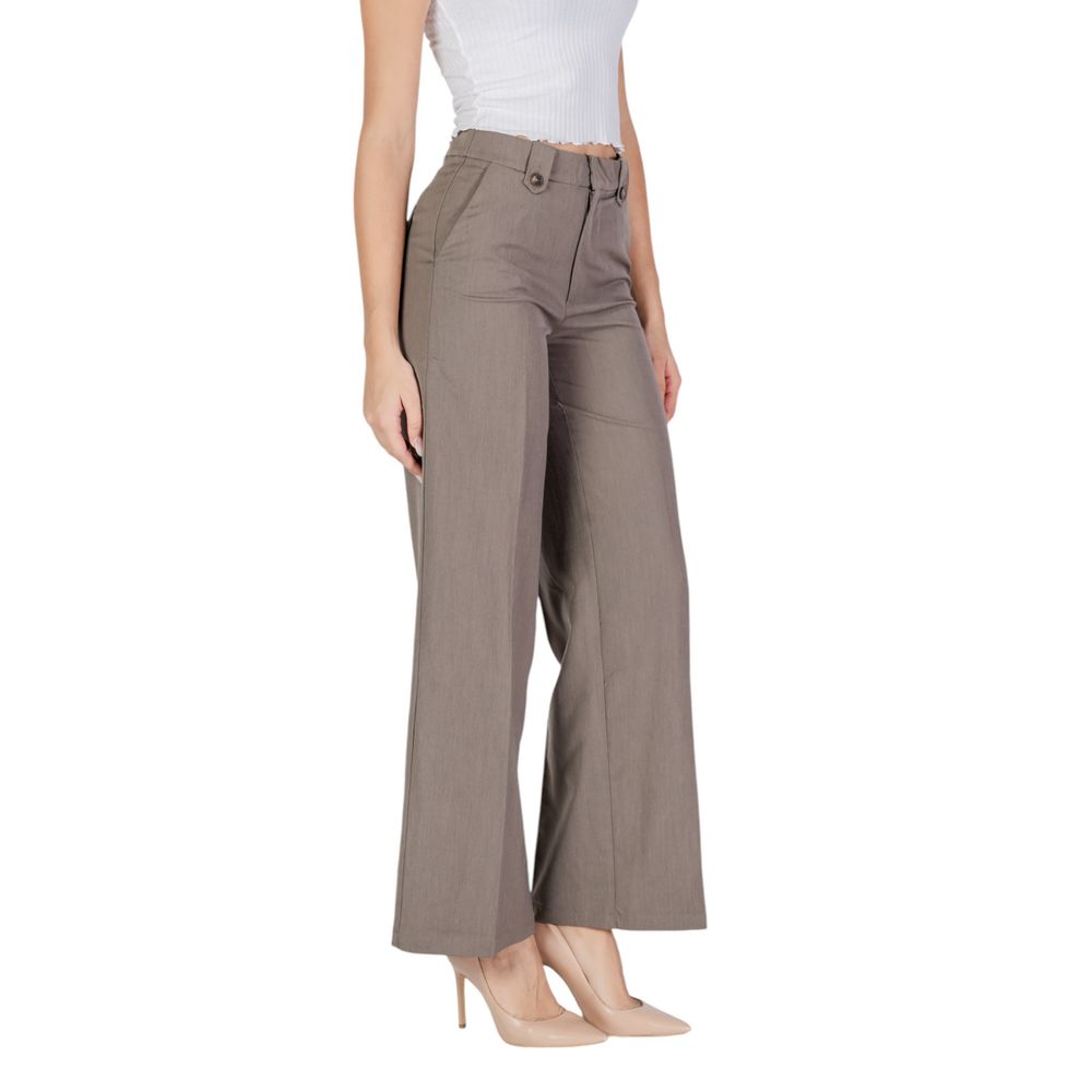 Gray Polyester Jeans & Pant