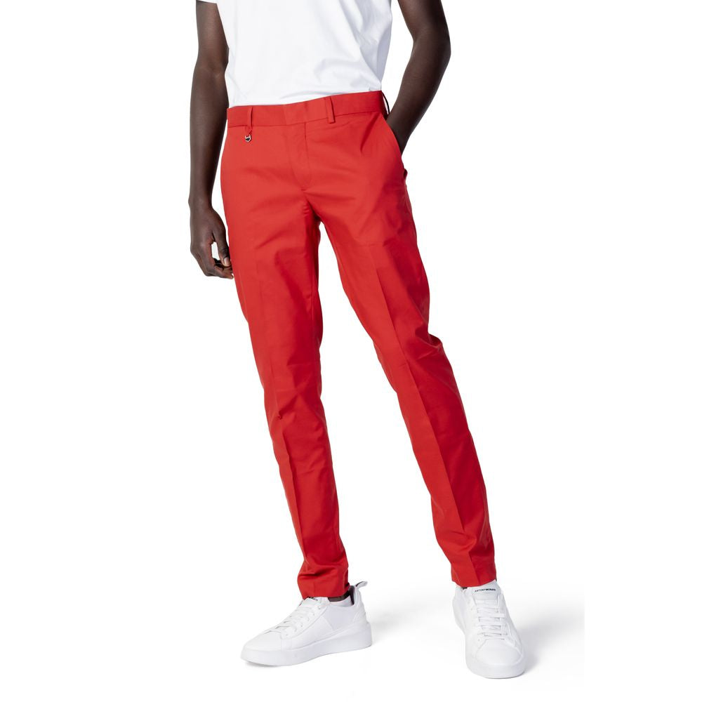 Red Cotton Jeans & Pant