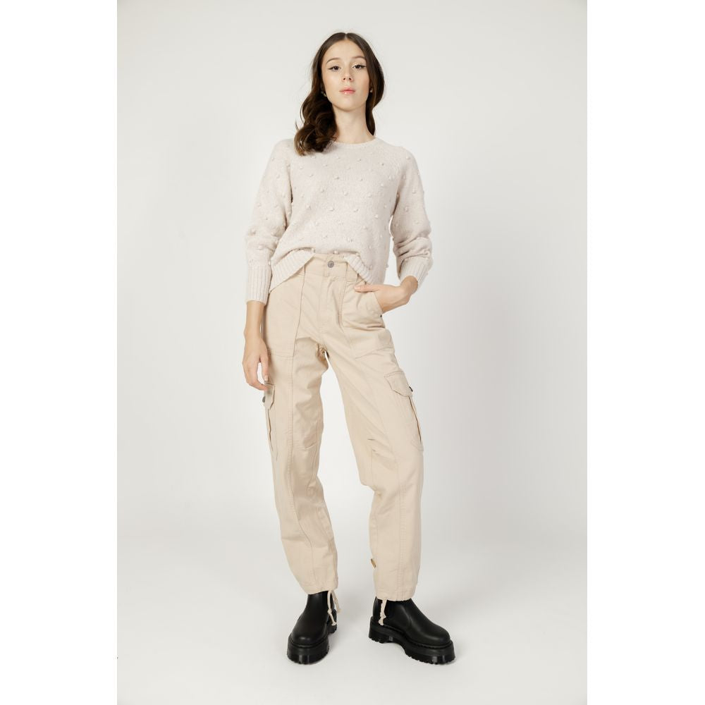 Beige Cotton Jeans & Pant