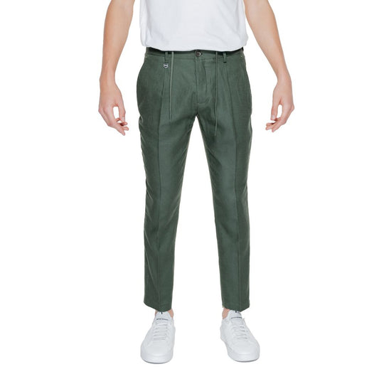 Green Linen Jeans & Pant