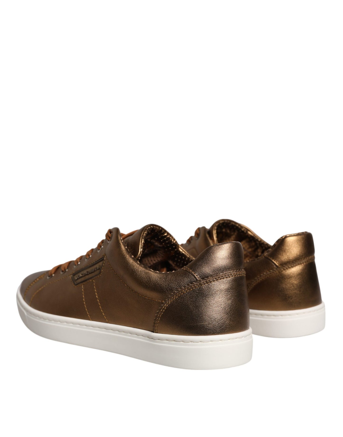 Gold Leather Logo London Men Sneaker Shoes