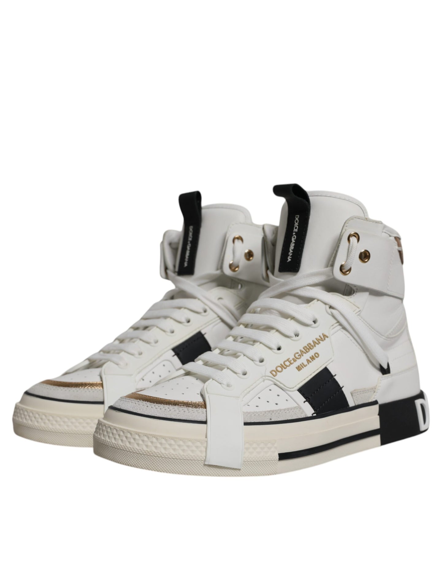 White Leather High Top Men Sneakers Shoes