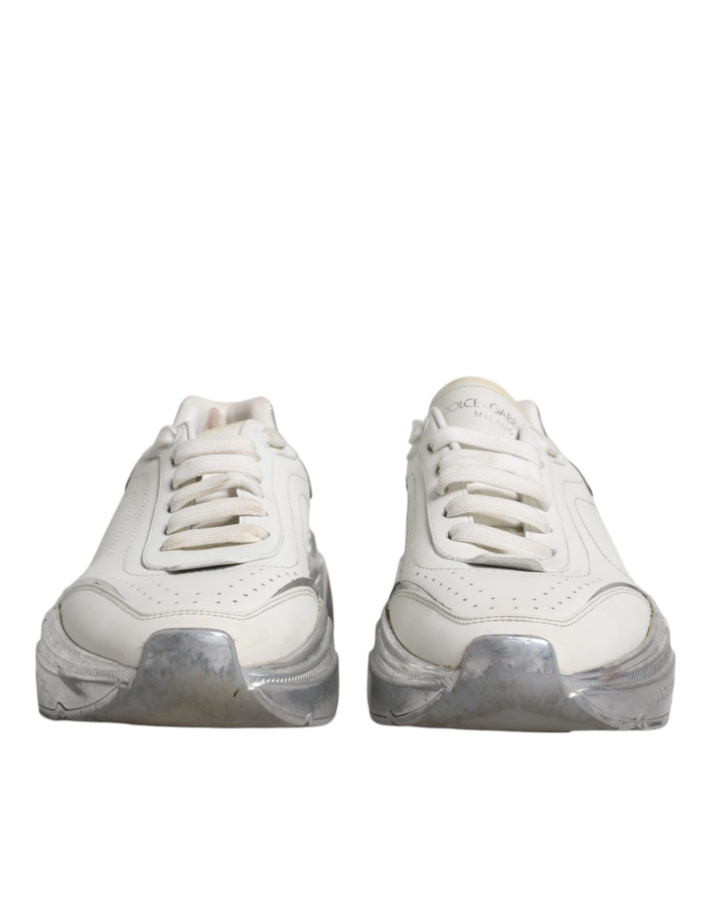 White Silver Daymaster Low Top Sneakers Shoes