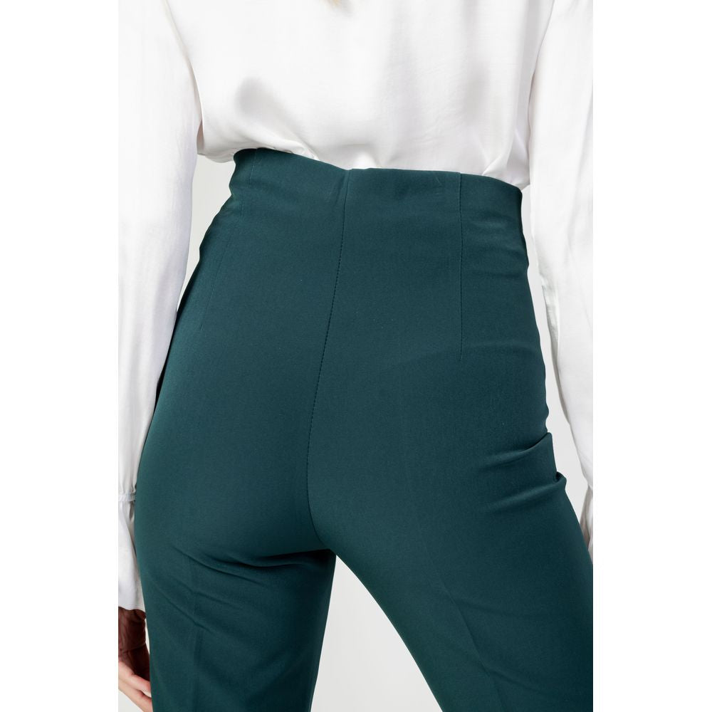 Green Polyester Jeans & Pant