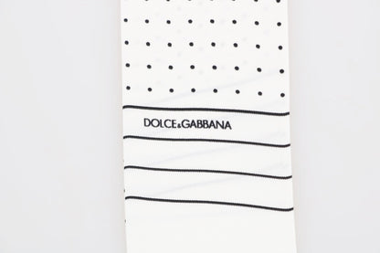Dolce & Gabbana Elegant Silk Polka Dot Men's Scarf Wrap