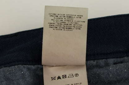 GF Ferre Elegant Blue Cotton Stretch Chinos