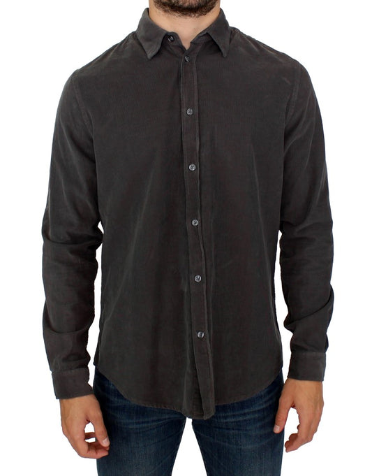 Chic Green Cotton Casual Men's Shirt