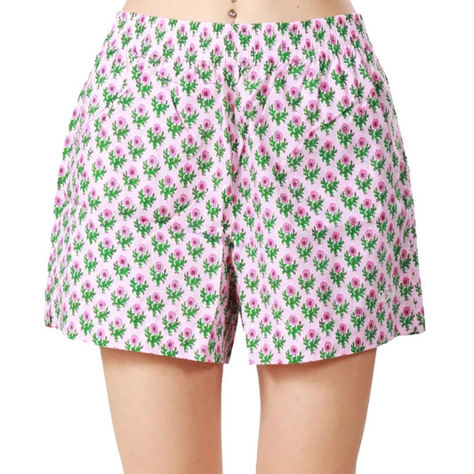 Pink Cotton Women's Short