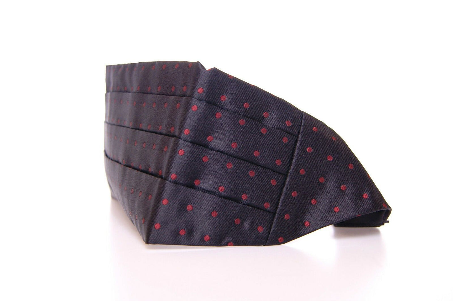 Dolce & Gabbana Elegant Silk Black Cummerbund with Red Polka Dots